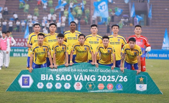 Đội hình xuất phát của Bắc Ninh FC với sự chuẩn bị kỹ lưỡng về mặt nhân sự.
