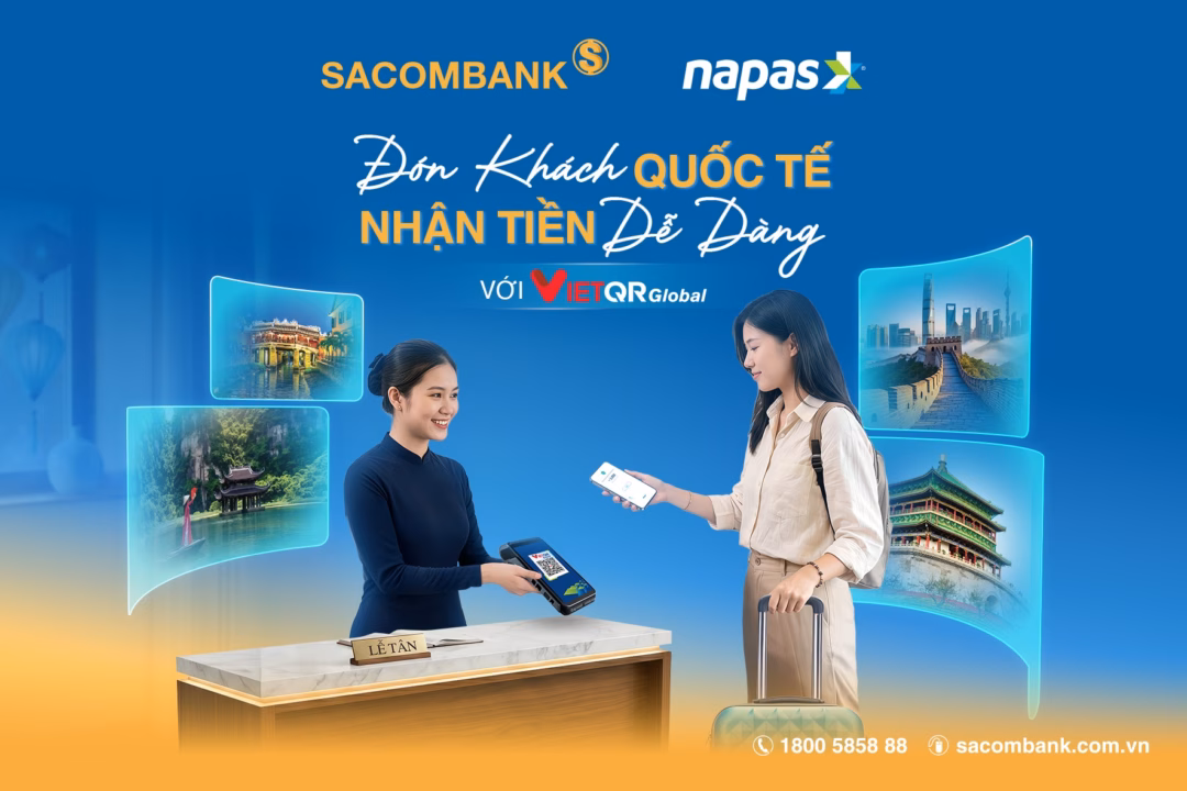 Sự kết nối giữa SACOMBANK và NAPAS giúp đơn giản hóa giao dịch tài chính cho du khách Hàn Quốc tại Việt Nam.