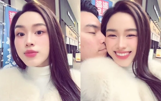 Đỗ Thị Hà khoe khoảnh khắc hạnh phúc bên ông xã Nguyễn Viết Vương tại Nhật Bản (Ảnh cắt từ clip)