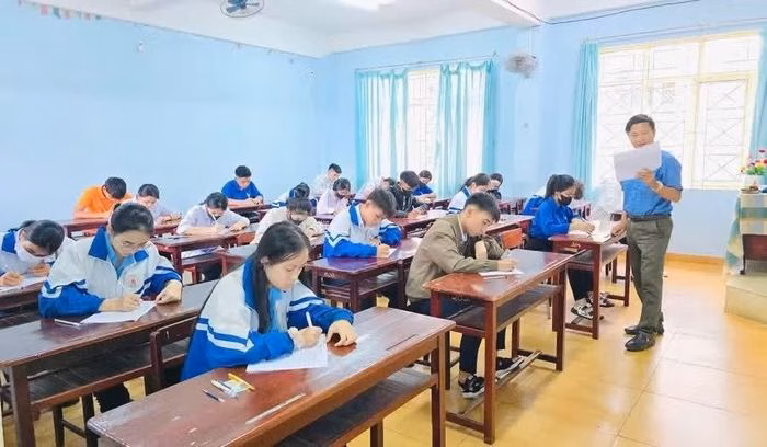 Thí sinh tại Gia Lai trong một kỳ thi thử tốt nghiệp THPT, chuẩn bị tâm lý và kiến thức cho kỳ thi chính thức. Ảnh: T.D